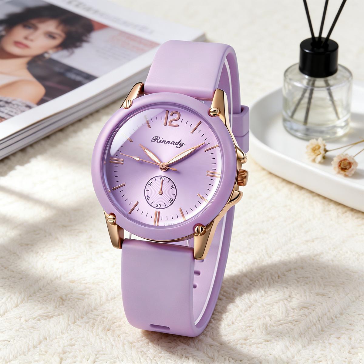 AR couple's steel-band quartz watch, leather strap watch, Japanese quartz movement, Alibaba e-commerce supply, same style as Mani watches