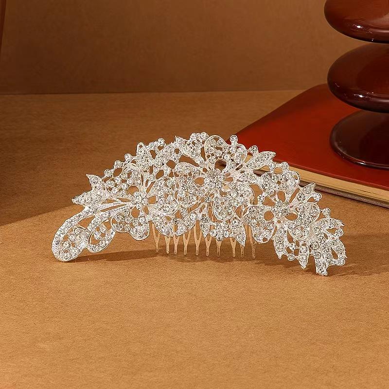Cross Border Jewelry Bride Korean Rhinestone silver Tree Leaf Headdress Wedding Wedding Hair Accessories Dress Accessories Accessories