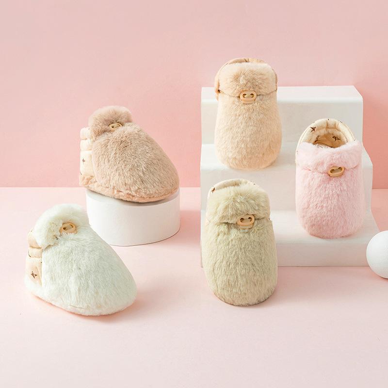Autumn and Winter Baby Toddler Shoes, Newborn Baby Shoes, Warm Floor Cotton Shoes, Fleece-Lined Soft Soles, Anti-Shedding Foot Covers