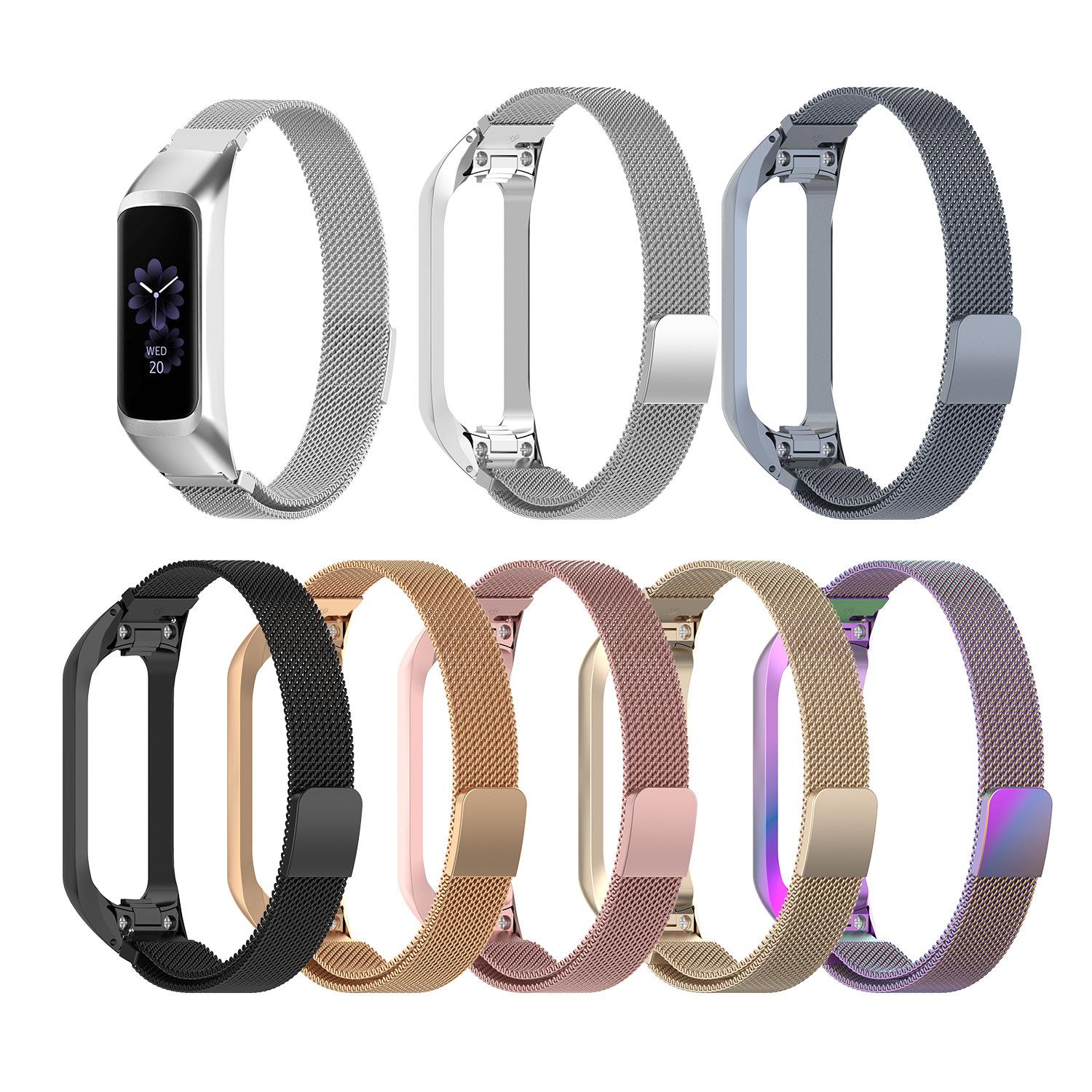 For Samsung Galaxy Fit2 Milan Strap Samsung R220 Bracelet Stainless Steel Magnetic Loop Strap