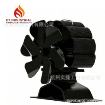 Thermal-Powered 6-Blade Fan for Fireplace, New Model, Large Airflow, Heat-Driven Circulation Fan, Self-Starting Without Electricity