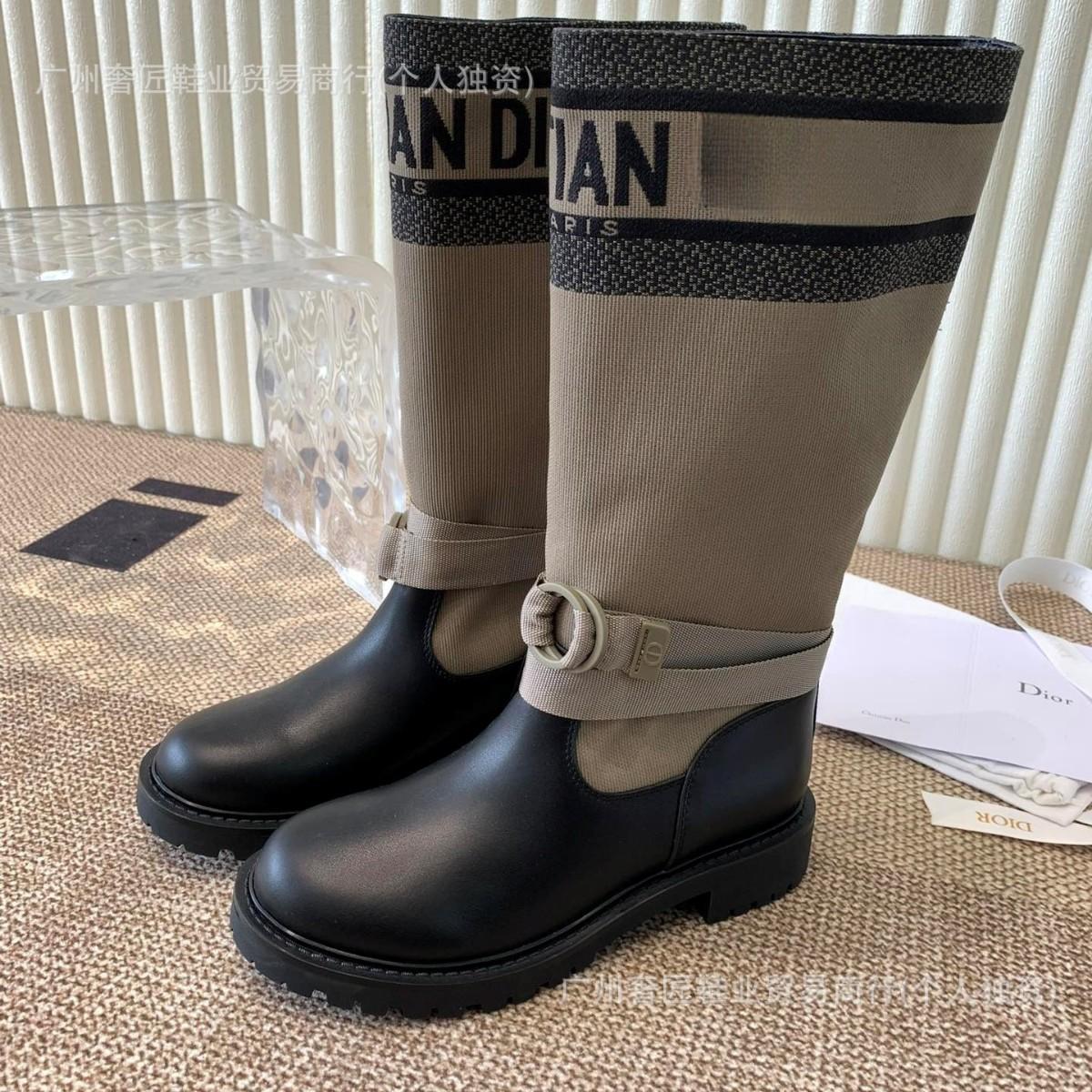 Classic Long Boots for Women 2024 Autumn and Winter New Style Large Tube Thick High Heel Slim Boots Niche Genuine Leather Knight Boots for Women