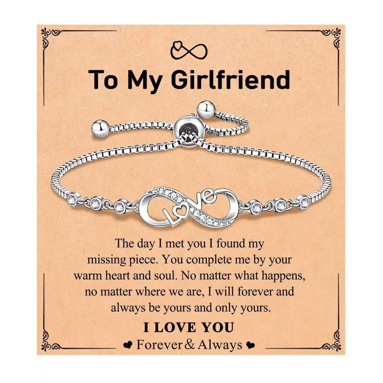 Amazon's Popular European and American Best-Selling Infinite Love Cycle Pull Bracelet Female Stylish Fashion Vera 8 Character Symbol Hand