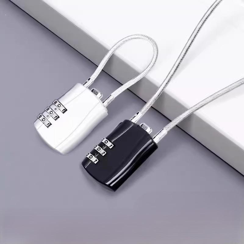 Steel Wire Combination Lock Padlock Anti-Theft Household Mini Door Lock Suitcase Cabinet Car Basket Zipper Lock Helmet Lock Lock Head