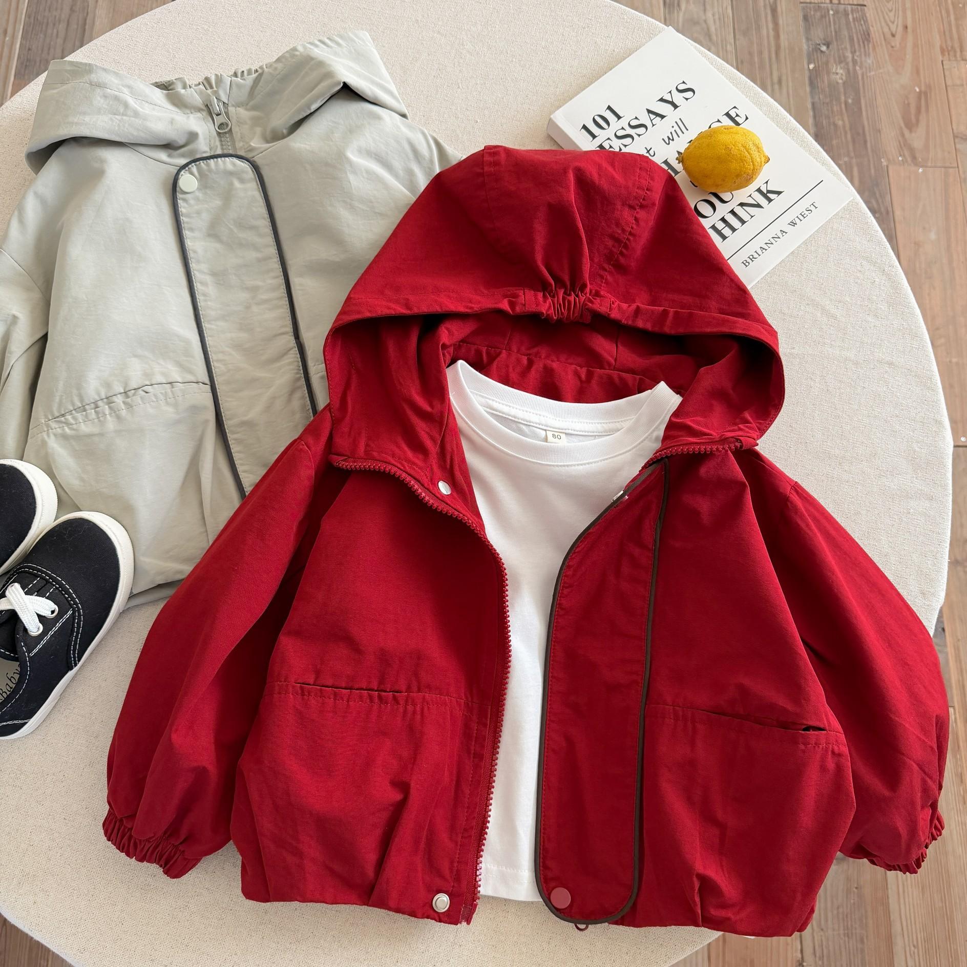 Children's Hooded Jacket 2026 Spring and Autumn Boys' Stylish and Trendy Toddler Spring Coat Baby Japanese Style Fashion Brand Jacket