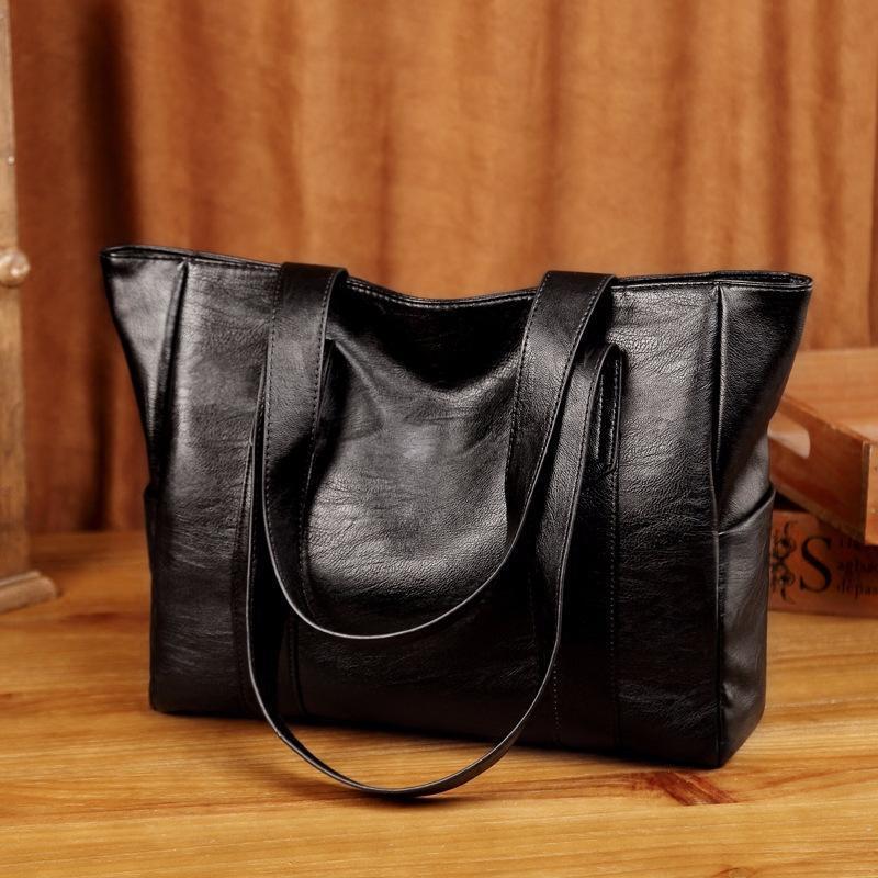 2026 Spring and Summer New Style Middle-Aged Women's Mom Fashion Versatile Tote Handbag Simple Large Shoulder Bag