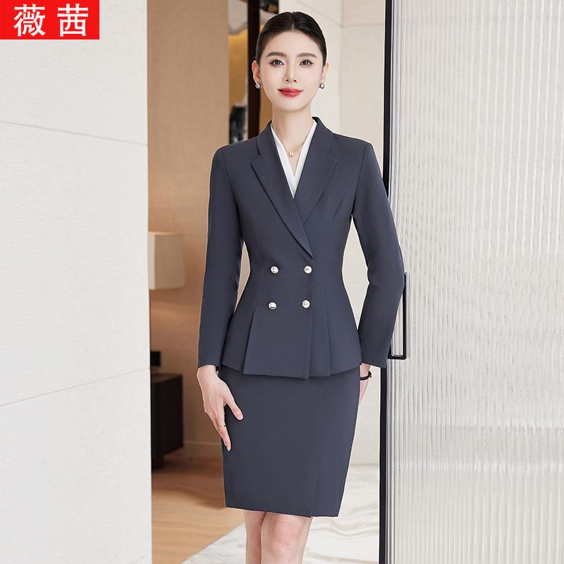 Formal Suit Women's Professional Suit Jacket Spring & Fall Student Casual Interview Wear Clothing Civil Servant Examination Suit