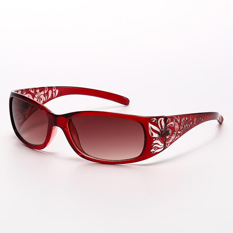 Amazon Cross-Mirror Hot-Selling Sunglasses for Women, Laser-Encrusted Diamond Personalized European and American Trendy Fashion Sunglasses