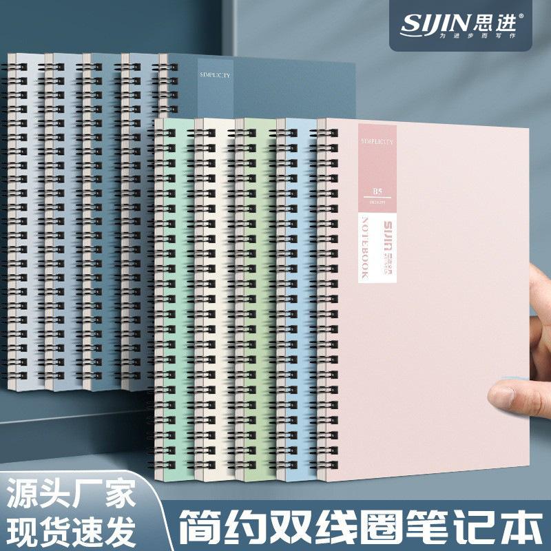 Sijin Simple Coil Book Wholesale A5/B5 Student Notebook Thickened Notepad Horizontal Line Inner Page Diary Book