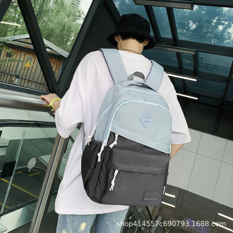 Schoolbag junior high school student backpack urban simple fashion bag Travel large capacity wear-resistant stain-resistant backpack