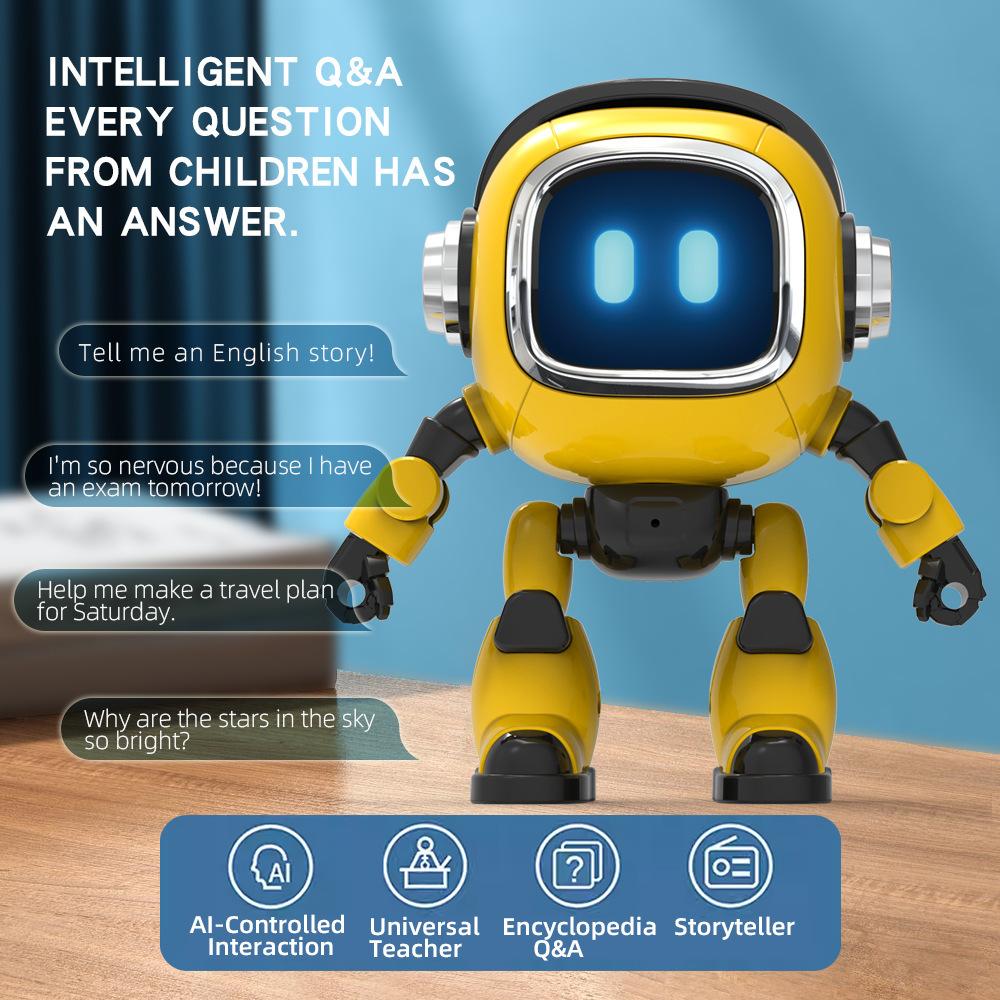 Cross-border AI intelligent conversational children's desktop robot, overseas version DeepSeek Beanbag toy robot