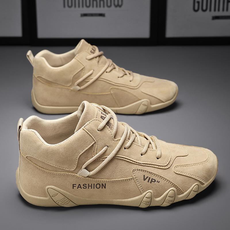 Leather Work Shoes for Men, Autumn and Winter, Waterproof, Non-Slip, Wear-Resistant, Work, Sports, Hiking, Workwear, Fleece-Lined Trendy Shoes