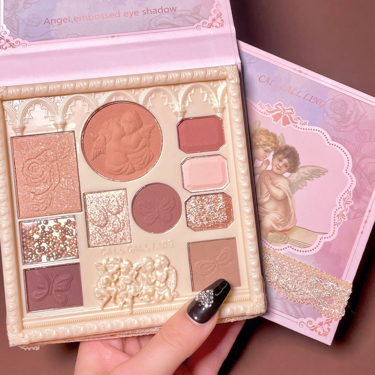 Callcallling Embossed Angel Eyeshadow Blush Highlight All-In-One Palette Live Broadcast Cross-Border Jinhua Makeup Eyeshadow Palette