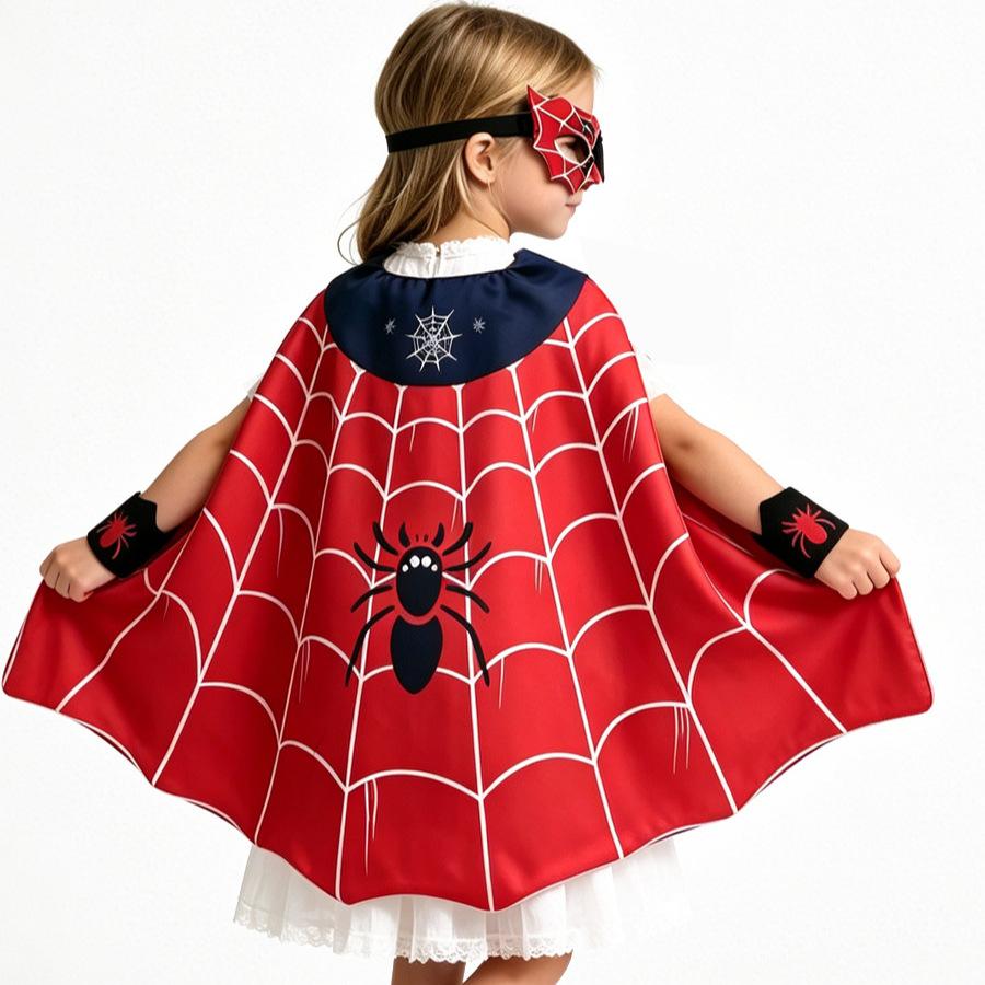 Amazon's Popular Halloween Spider Cape Spider Cloak Shawl Masquerade Role-Playing Costume Spider Suit