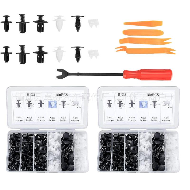 150pcs boxed buckle HE31 car universal suit plastic buckle 6 kinds of mixed nylon buckle