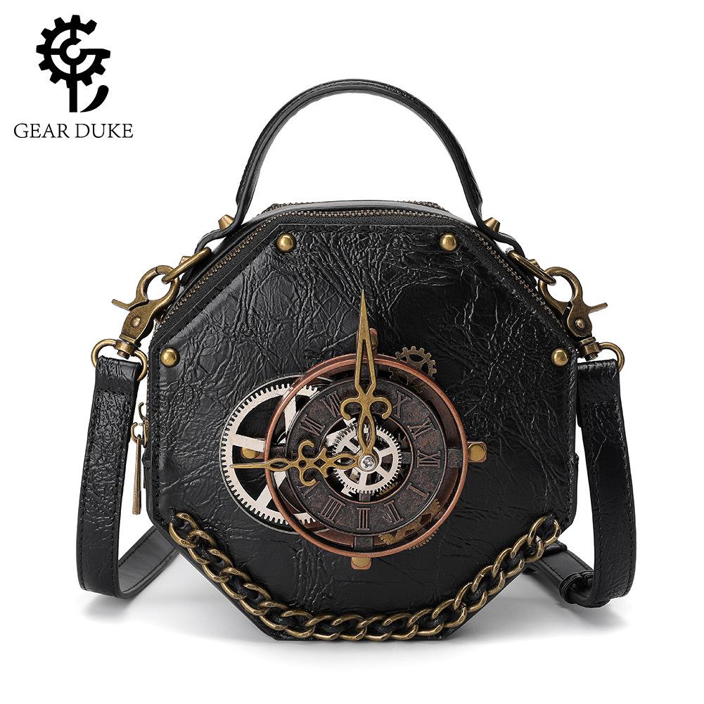 New Foreign Trade Bag Women's European and American Punk Industrial Retro Style Women's Shoulder Crossbody Bag Niche Handbag