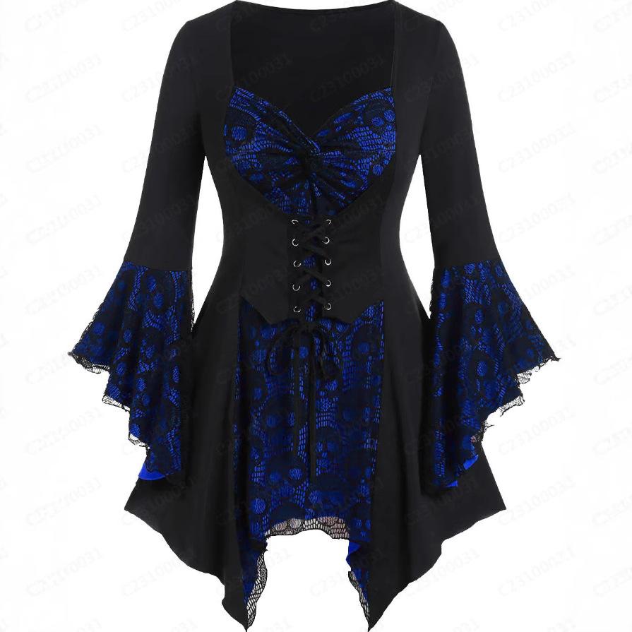 Hot Selling Cross-Border Export Amazon Halloween European and American Cosplay Women's Skull Dress