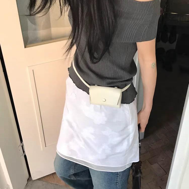 Vintage Women's Bag Niche 2025 Trendy Card Bag Spring All-match Fashionable Waist Hanging Small Square Bag Korean Style Matching Waist Bag