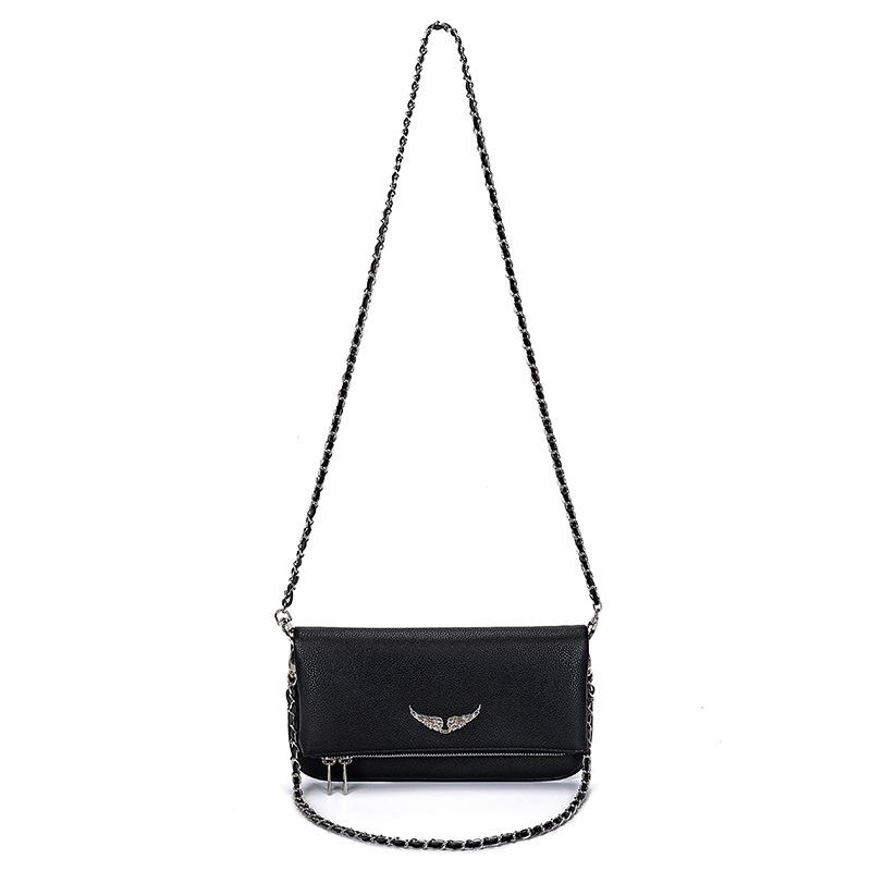 French Jindian Zv leather small square bag Foreign Trade European and American fashion all-match wings underarm shoulder crossbody bag