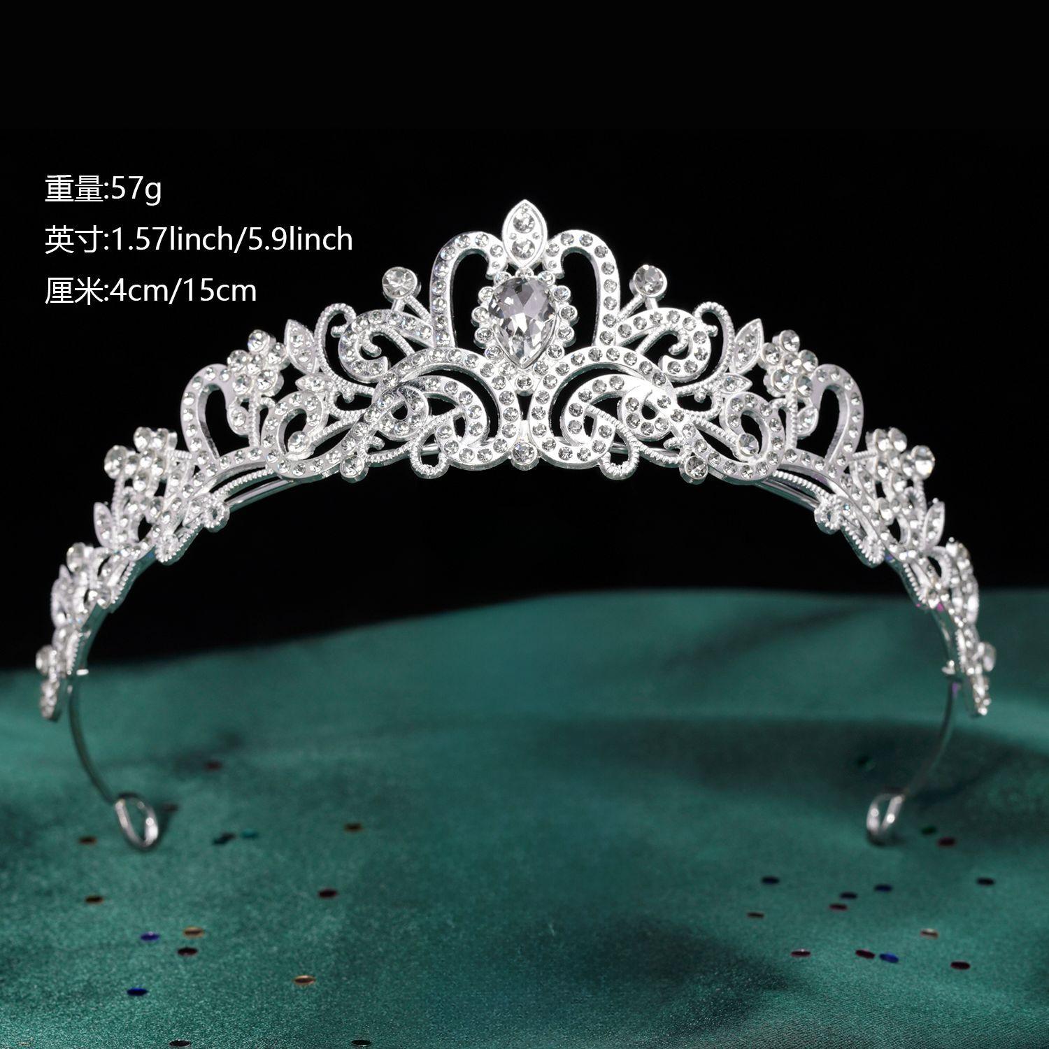 Bridal Accessories, Wedding Dress Styling Headwear, Birthday Party Crown Headband, Black High-End Performance Hair Accessories, Crown Headwear