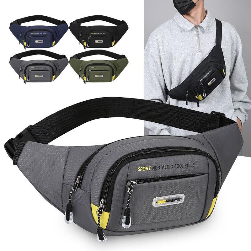 Waist Bag Men's Multi-Functional Wear-Resistant Waterproof Construction Site Work Mobile Phone Bag Business Cashier Wallet Leisure Travel Chest Bag