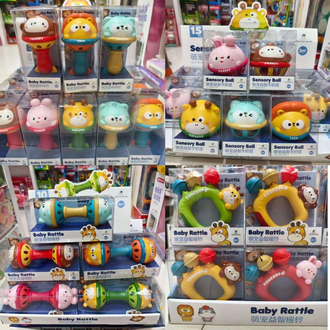 Baby Early Education Hand Rattle and Sand Hammer Grasping Training Toy for Newborns 0 to 1 Year Old and Babies over 6 Months Old