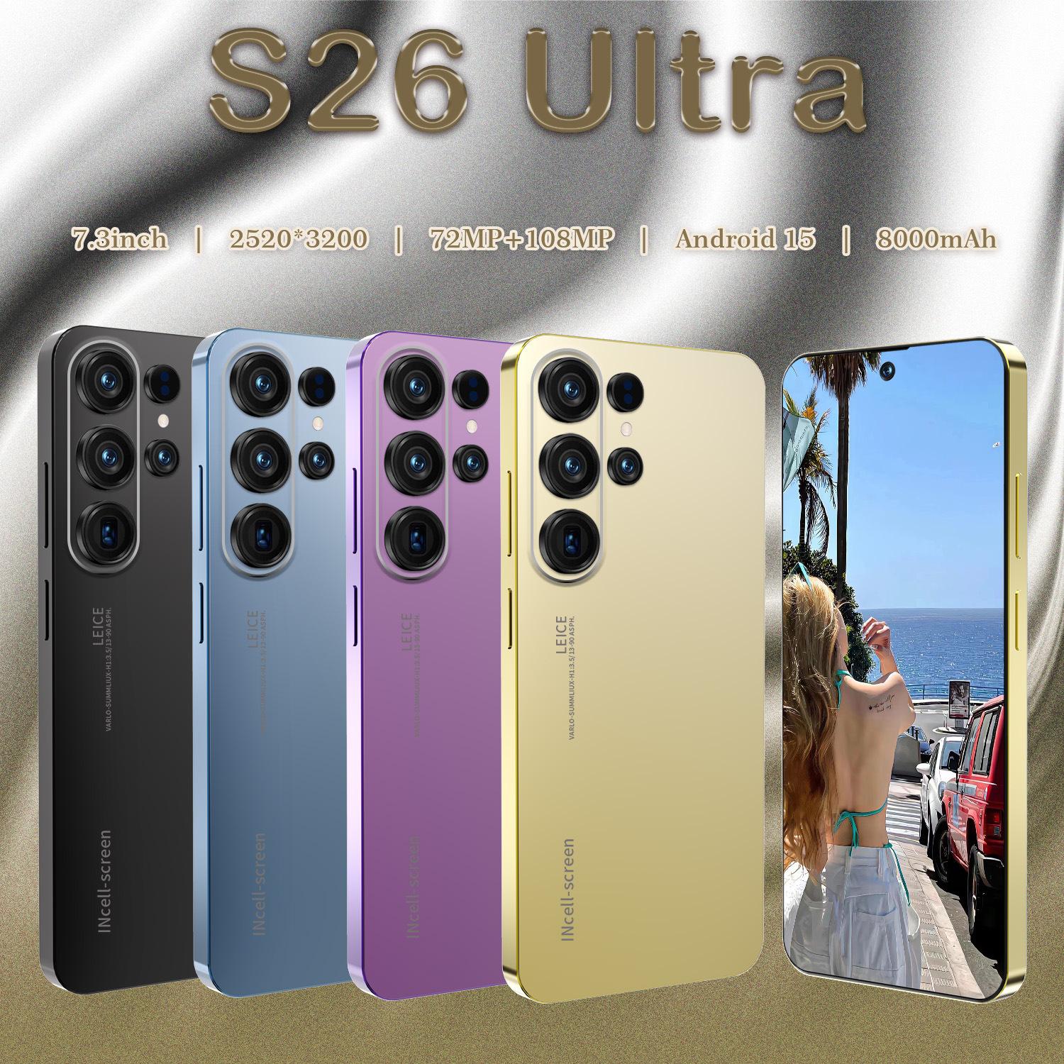 Cugo New Cross-Border Mobile Phone S26Ultra2+16 Android 15 6.8inch Cross-Border Smartphone with High Sales Volume in Stock