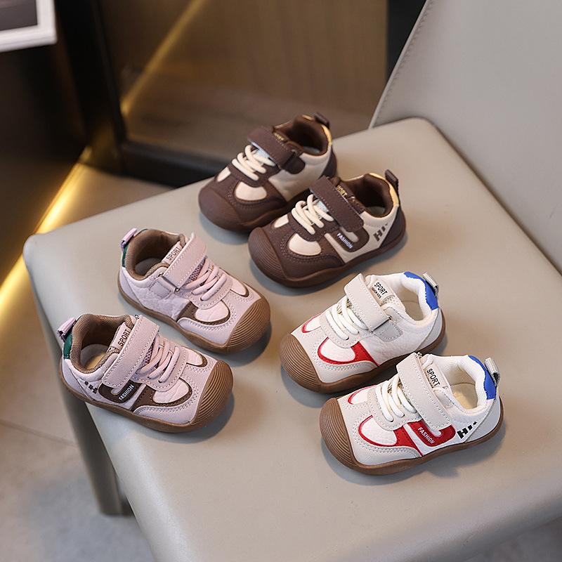 Spring and Autumn Baby Boy Shoes Soft-Soled Baby Toddler Shoes Kidsren's Sports Shoes Girls Anti-Slip Functional Shoes Anti-Kick Kidsren