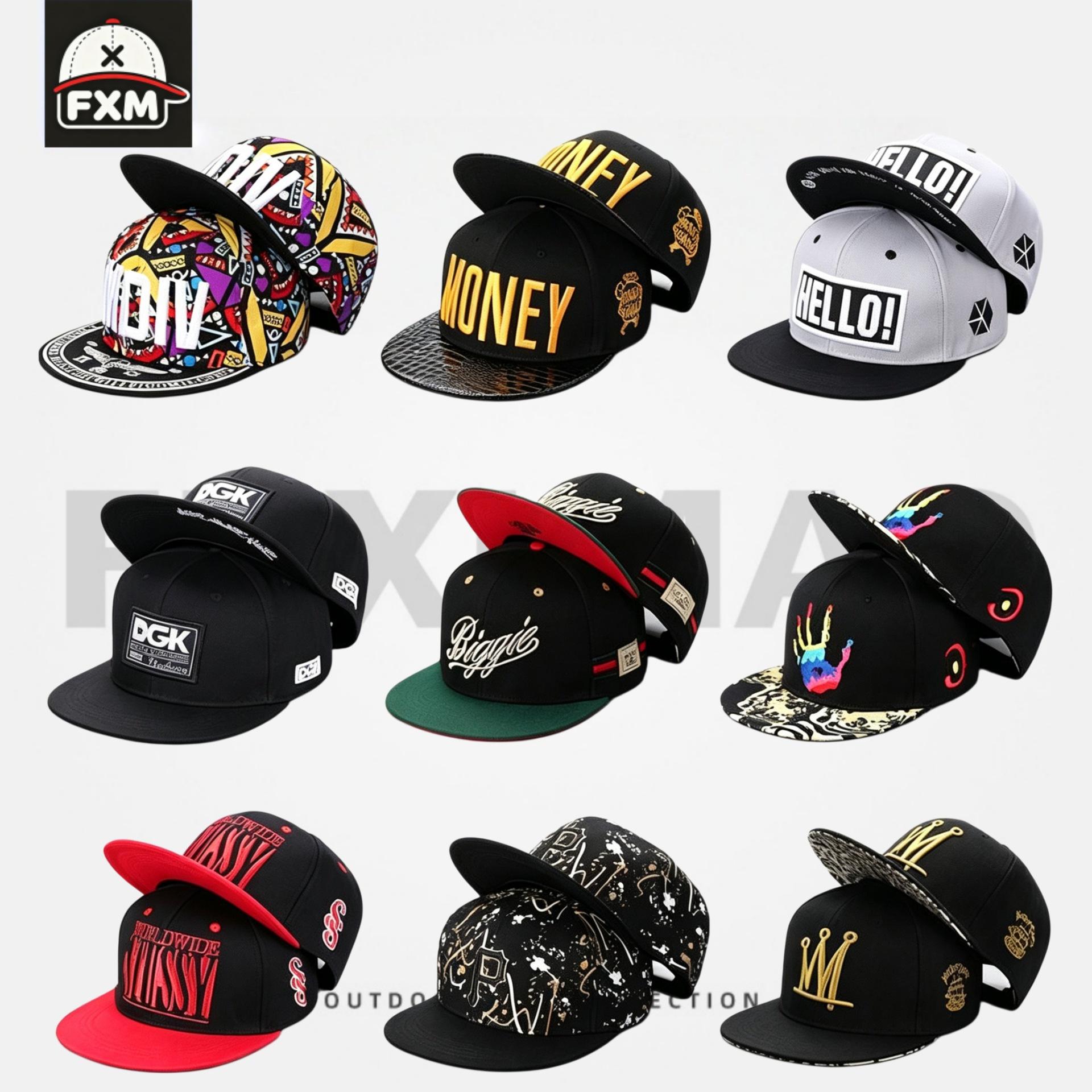 European and American Compton youth street dance flat-brim hats, men's trendy street dance hip-hop hats, AliExpress hot-selling hats wholesale