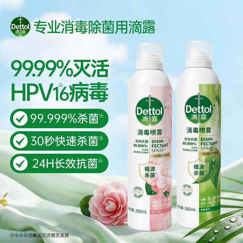 Dettol Fragrance Disinfectant Spray 380ml for Clothes, Deodorizer, Antibacterial for Toilets, Shoe Cabinets, and Cupboards