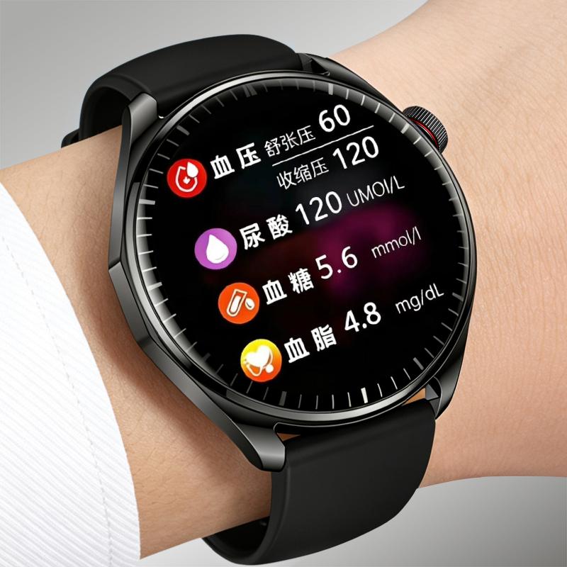 2026 New Model High-Precision Blood Pressure, Blood Sugar, Blood Lipids, Uric Acid Trend All-in-One Device, Heart Rate Monitoring, Sports Smartwatch