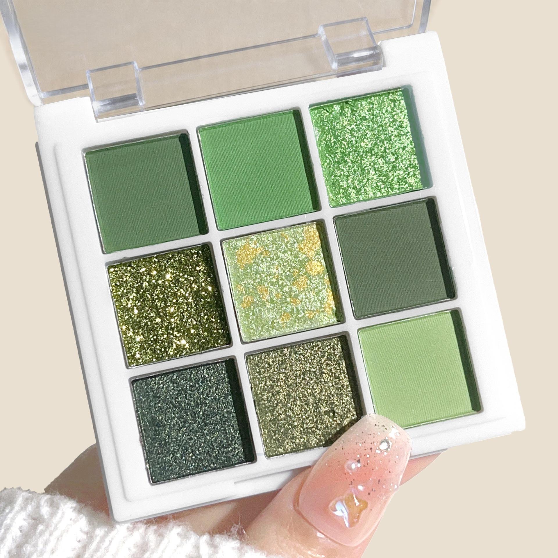 Capel 9-color avocado eyeshadow palette for girls, matte and shimmer makeup eyeshadow palette