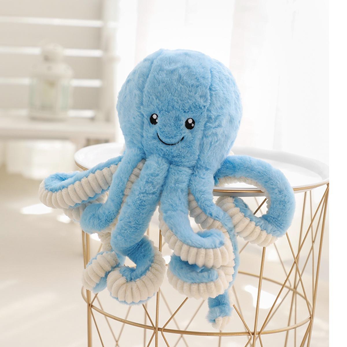 Cross-Border Colorful Big Octopus Plush Toy Baby Soft Tentacle Marine Creature Doll Gift