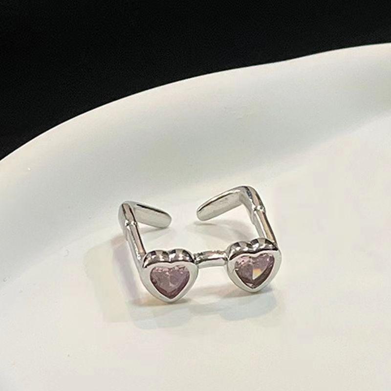 Eyes Couple Ring Women's Accessible Luxury Style High-End Niche Design Fashionable Opening Adjustable Personalized Ring Jewelry
