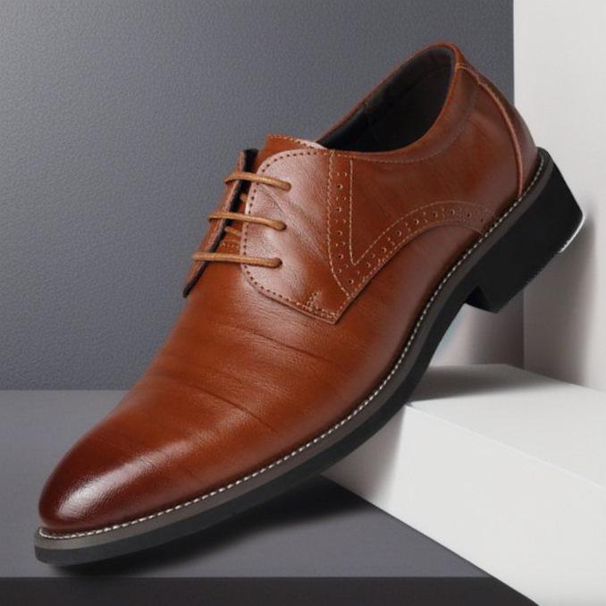 Cross-Border Large Size Men's Leather Shoes Men's British Pointed Toe Breathable Business Formal Wear Korean Style Casual Retro Leather Shoes for Men