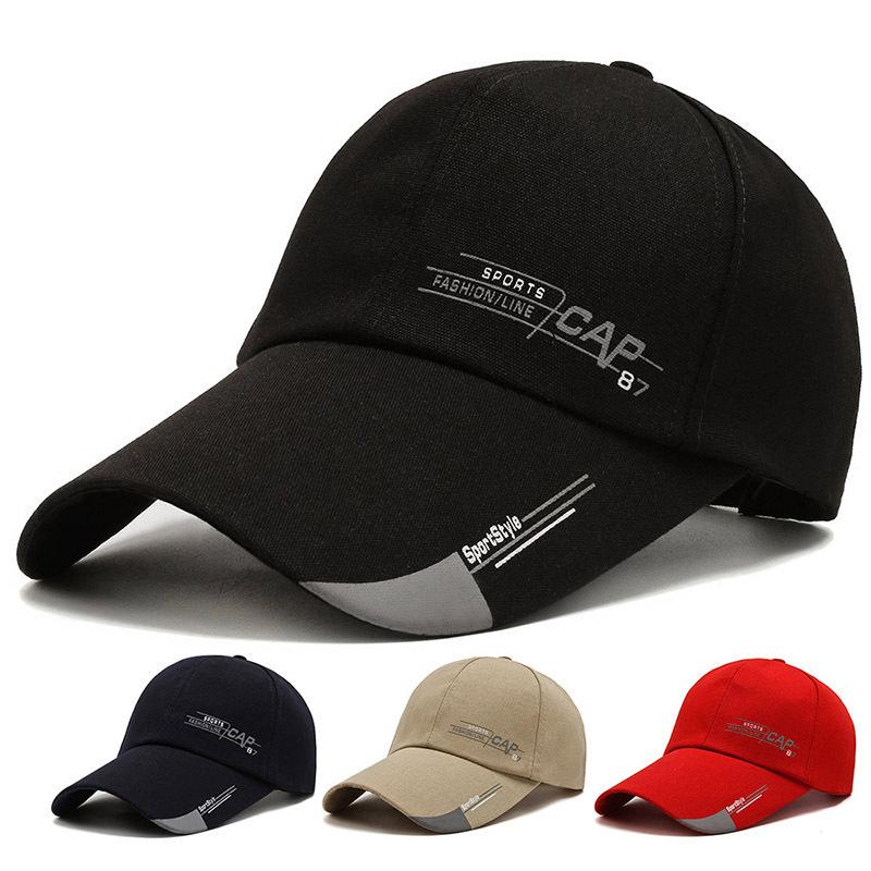 Spring and Autumn Hat Men's Long Brim Baseball Cap Outdoor Men's Fishing Cap Sunshade Sunscreen Sports Cap Cap Cap