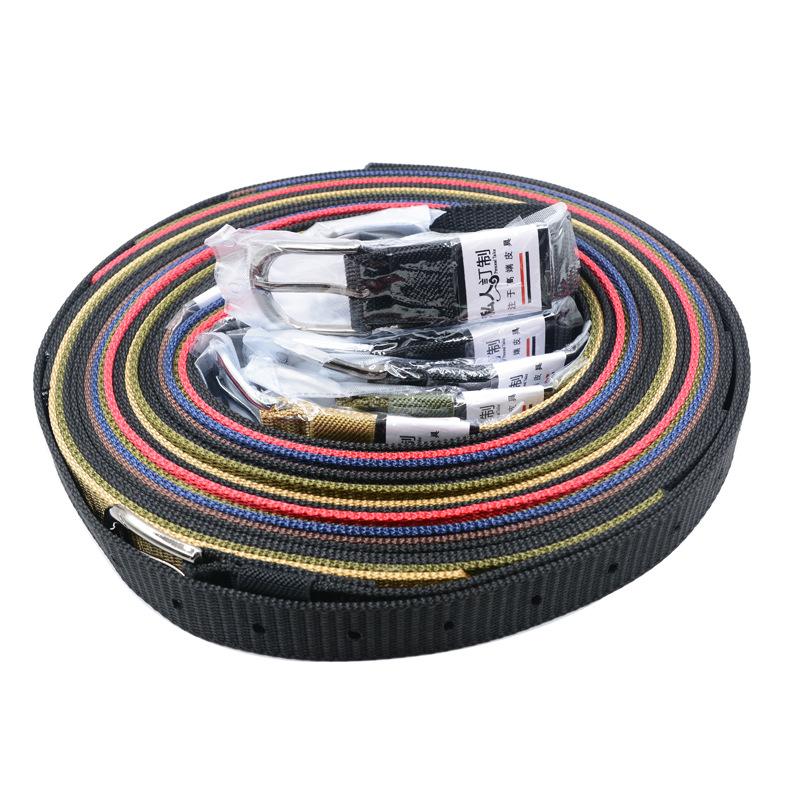 2.5cm Women's Canvas Belt with Pin Buckle, 14-Hole Eyelet Nylon Pin Buckle Belt, Mixed Color Canvas Belt for Office Ladies
