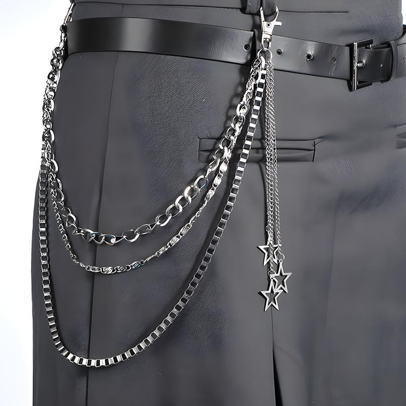 Waist Chain for Women Cool Ins Chain Star Decoration Punk Waist Chain Pants Chain Accessories Jk Skirt Hip-Hop Jewelry Pants Chain