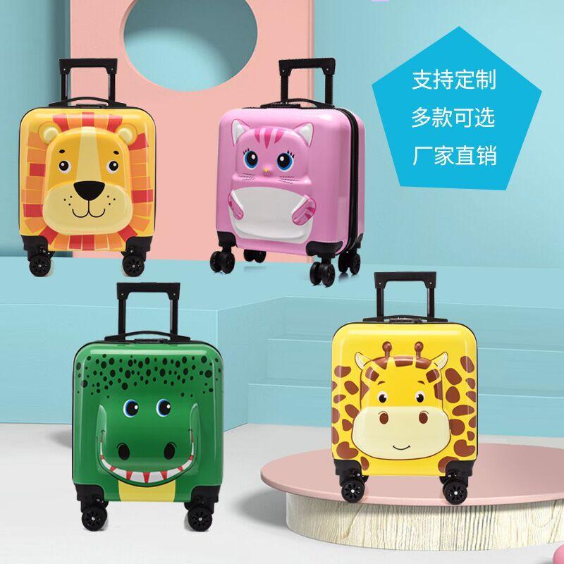 Manufacturer Wholesale Children's Luggage Cartoon Cute Suitcase 18inch 20inch Universal Wheels Combination Lock Gift Box