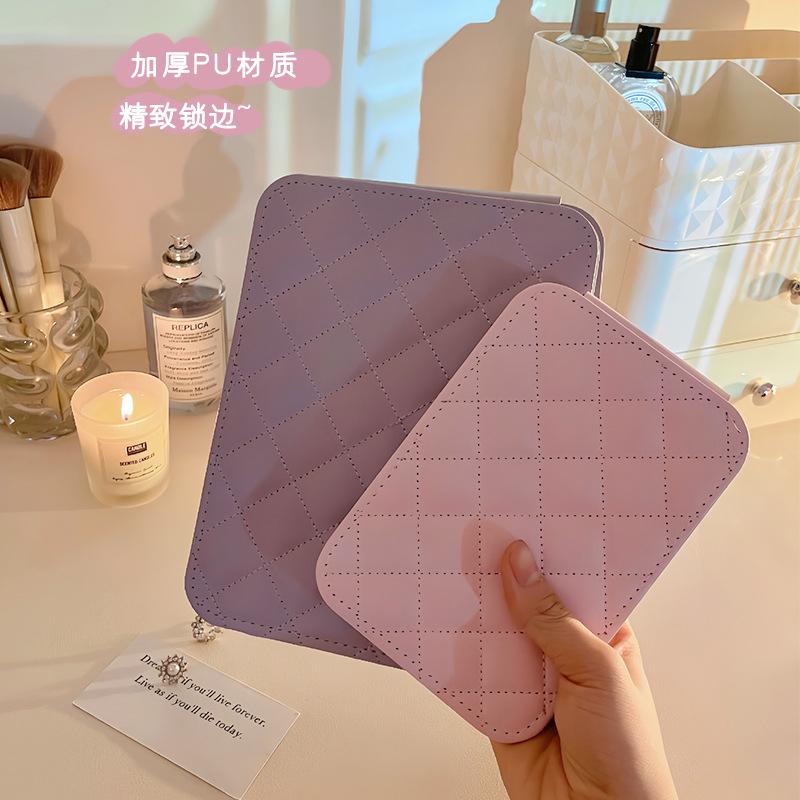 High-Looking Folding Makeup Mirror Desktop Student Dormitory Female Portable Desktop Home Dressing Table Small Mirror Office