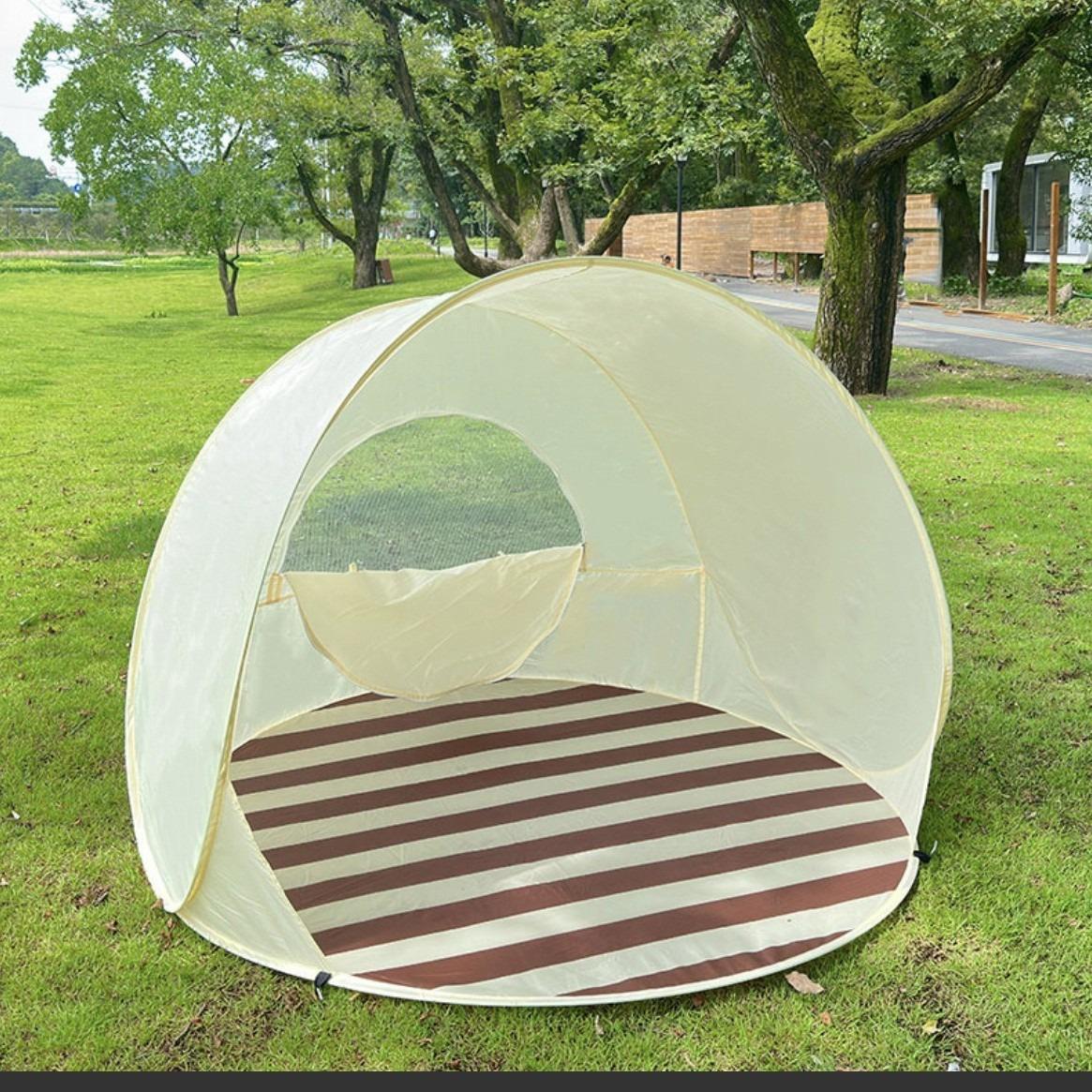 Cross-border Summer New Ins Wind Speed Open Beach Tent Outdoor Portable Foldable Sun Protection Picnic Tent Quick Throw