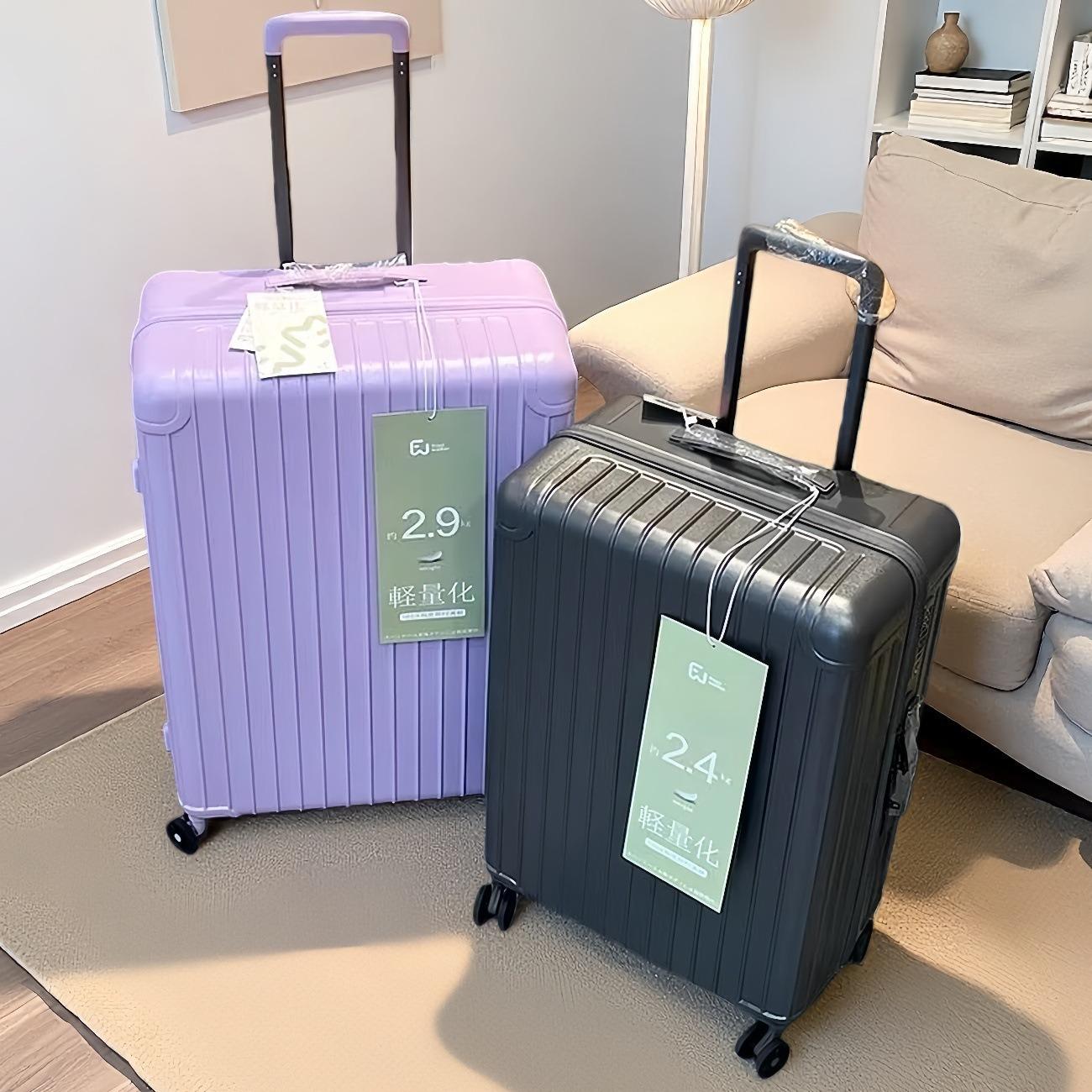 New 1.8kg Ultra-Light Suitcase 20inch Small Carry-On Travel Suitcase Pc Carry-On Trolley Suitcase Women's Small Leather Suitcase