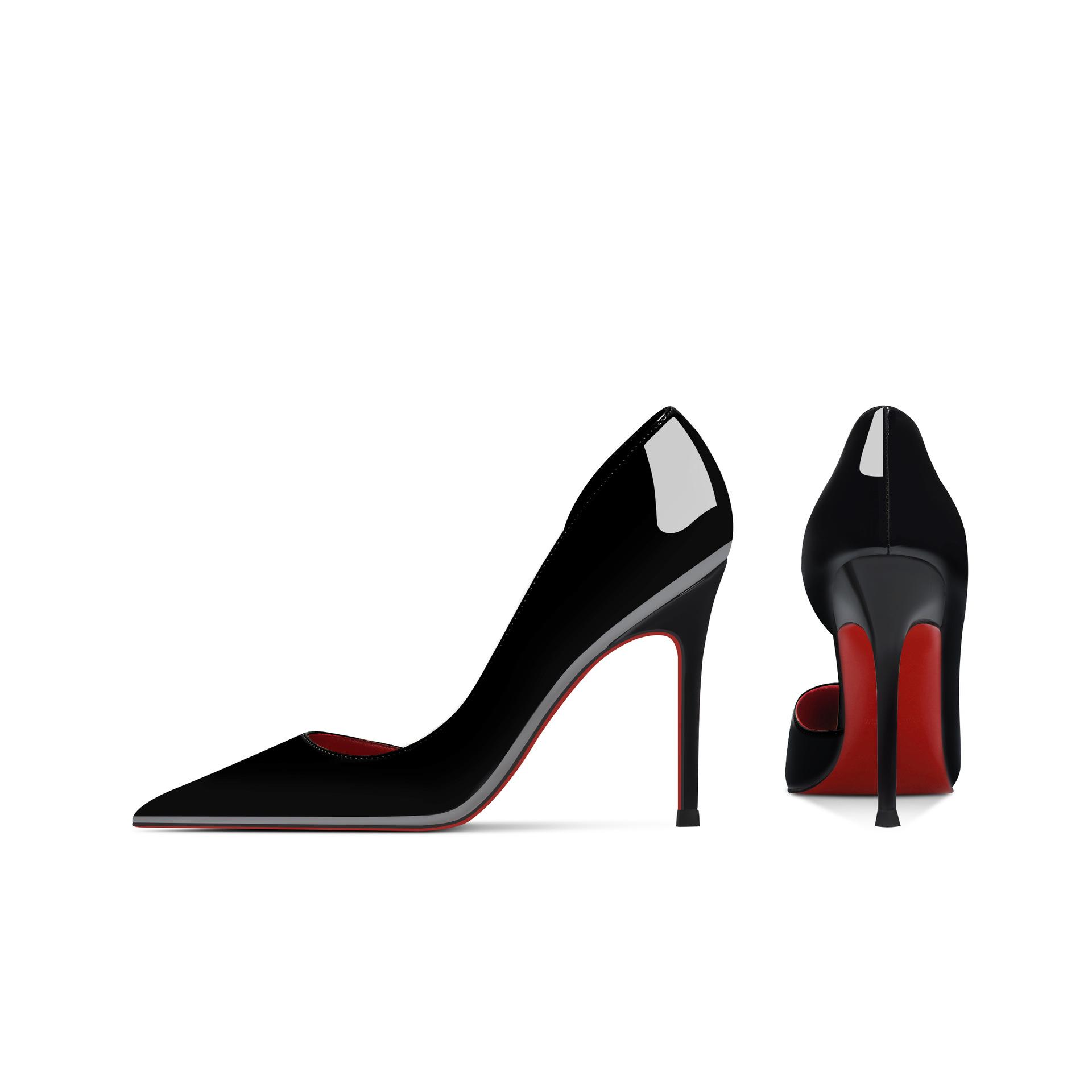 Red-Soled Shoes with Side Hollow High Heels for Women, Stiletto Heels, 2025 Summer New Sexy Patent Leather Soft-Soled Pointed-Toe Shoes