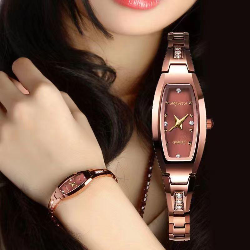 Di Shidu Small Dial Oval Watch Women's Waterproof Light Luxury Niche Women's Watch Small and Exquisite Bracelet Watch Women