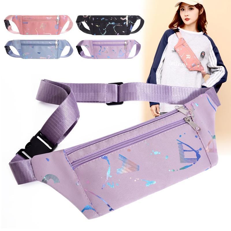 New sports waist bag running fitness mobile phone bag men's and women's multi-functional outdoor equipment leisure small belt bag cashier
