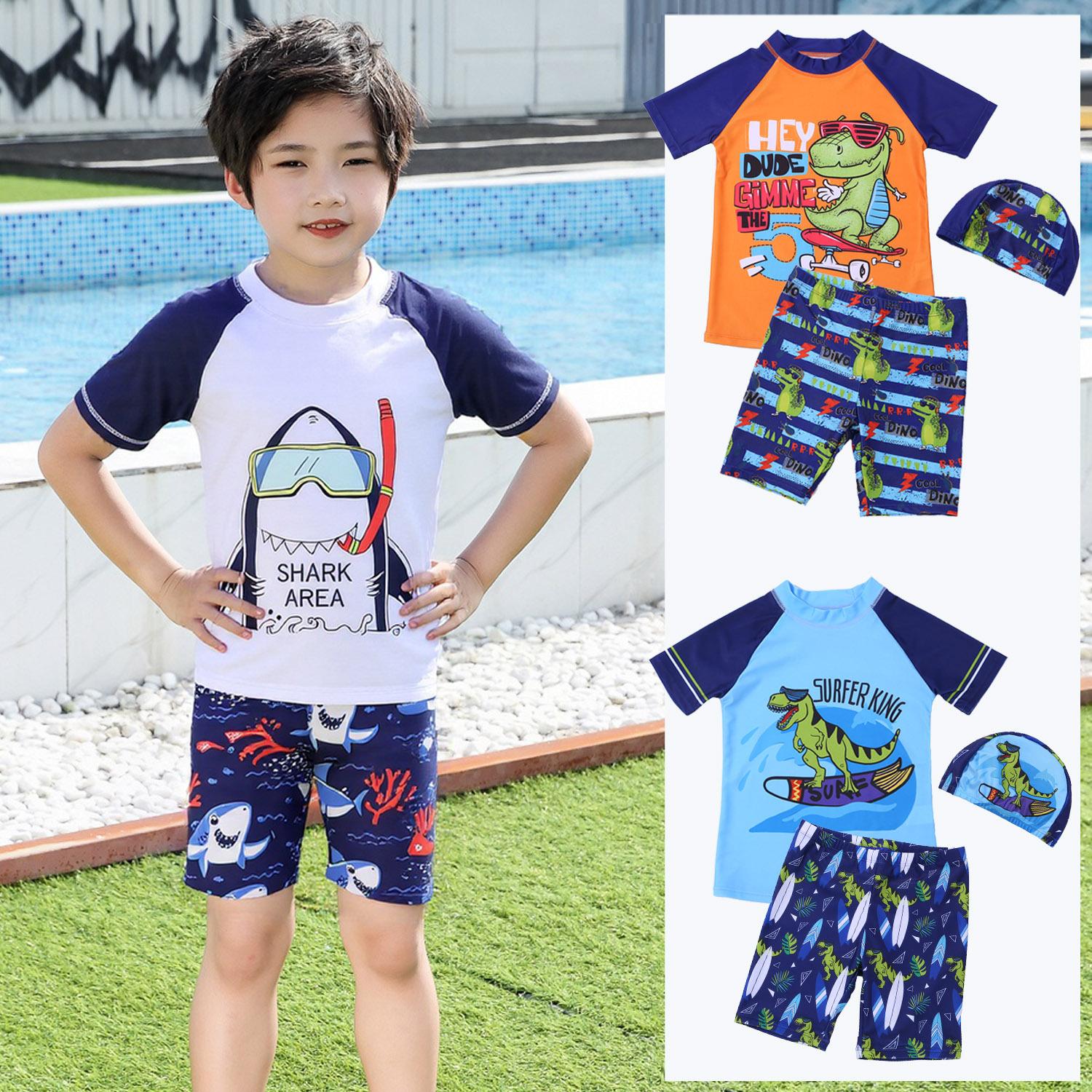 New Kidsren's Swimsuit Boys Split Small, Medium and Large Kidsren's Swimsuit Boys High Elastic Quick-Drying Baby Swimsuit Suit