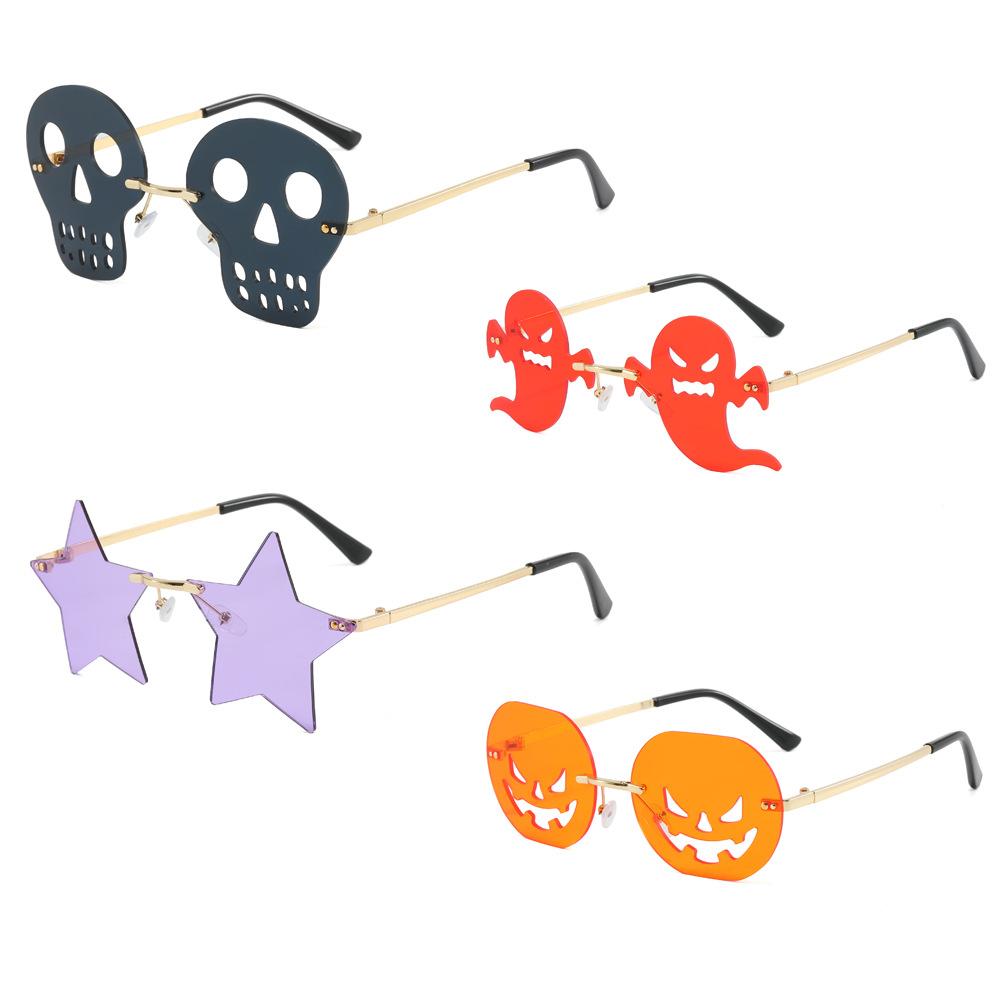 Cross-Border Pumpkin Five-Pointed Star Funny Sunglasses New Year's New Christmas Ball Decoration Glasses Women's Trendy Sunglasses