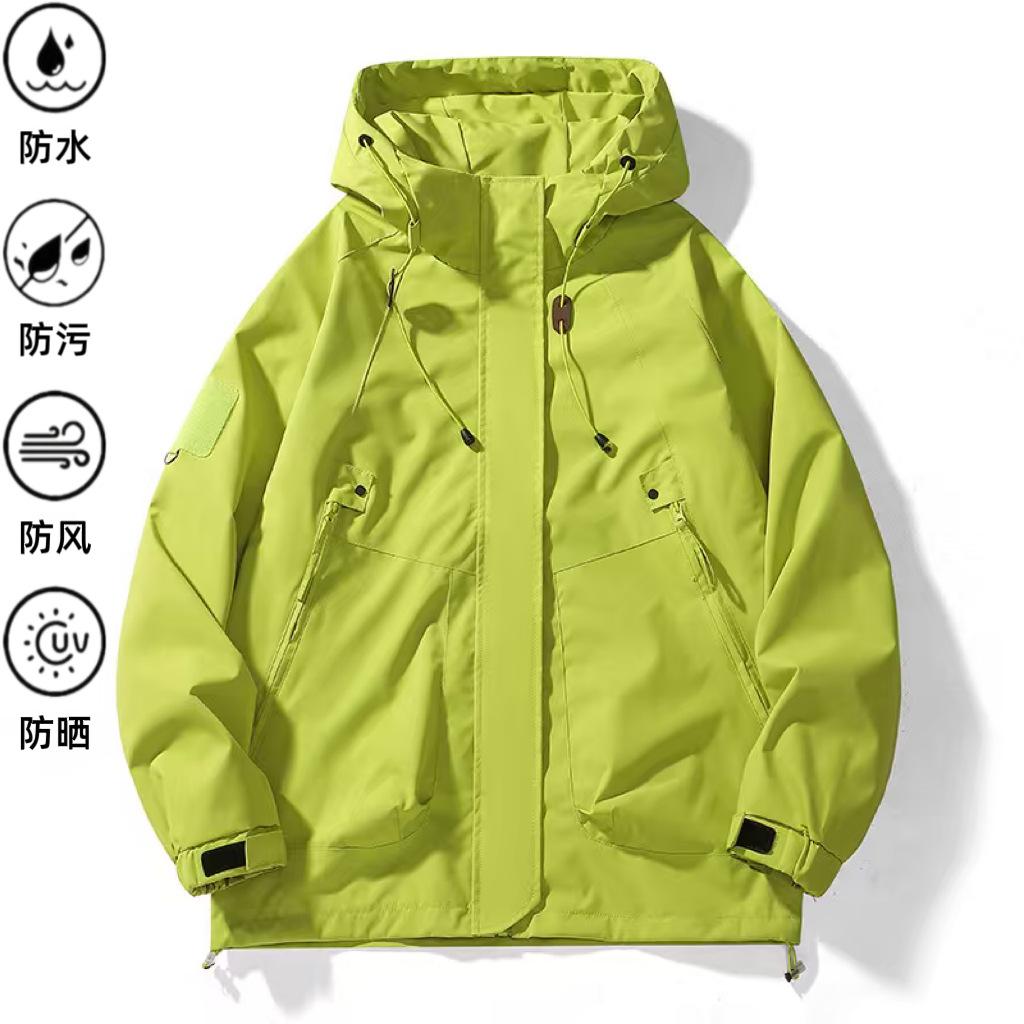 Cross-border American-style workwear jacket for men, spring and autumn outdoor loose-fitting windproof and waterproof mountaineering jacket for couples