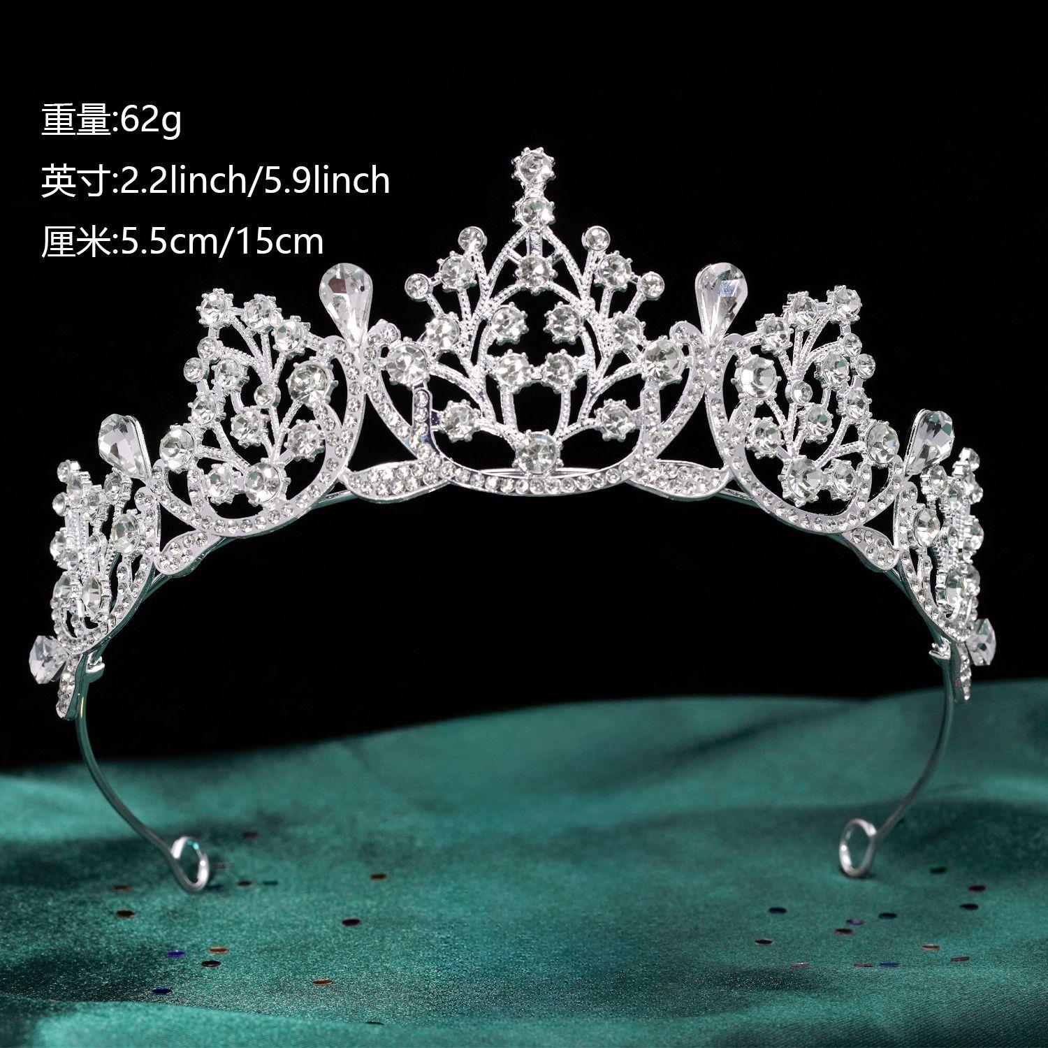 Cross-border bridal crown hair accessory, Baroque princess headpiece, birthday 18-year-old headband, queen's crown, hair crown factory