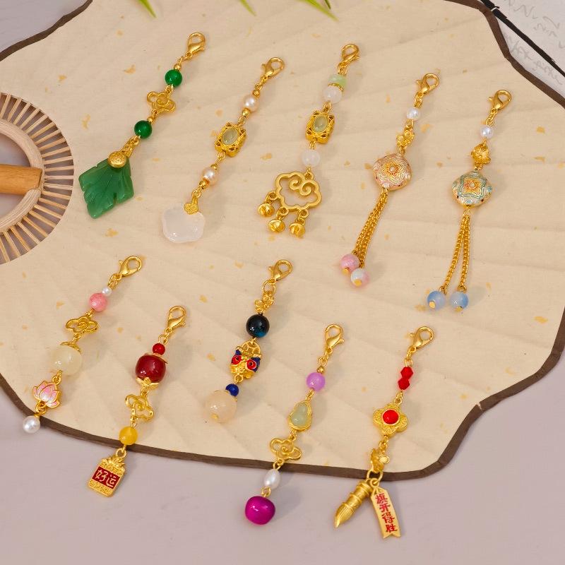 Alloy Chinese-Style High-End Lion Dance Pendant DIY Accessory for Traditional Chinese Clothing, Versatile and Elegant Ornament
